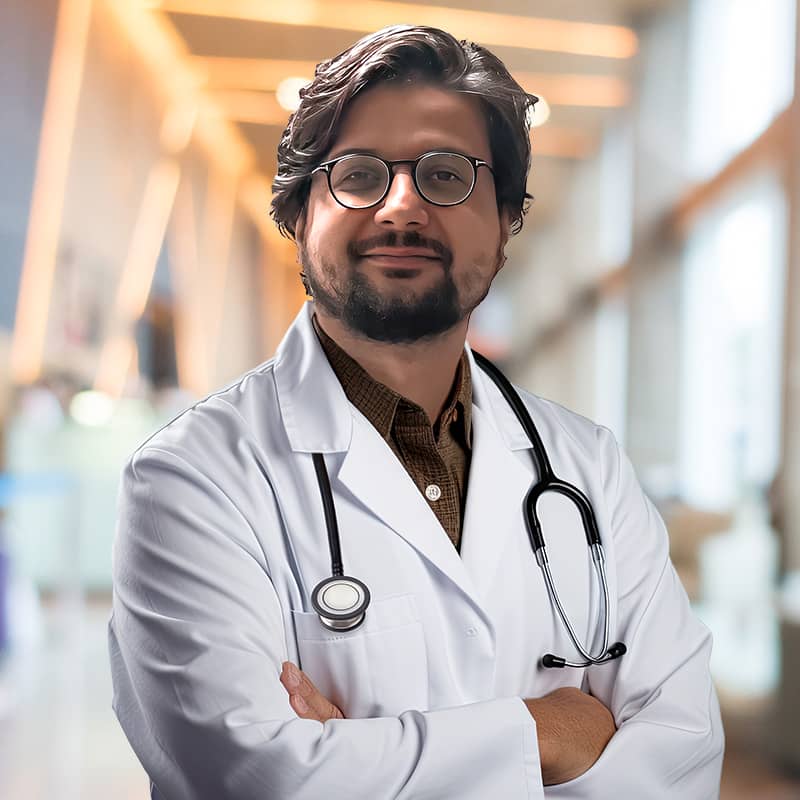 Д-р Ибрахим Алпер Аксакал вътре